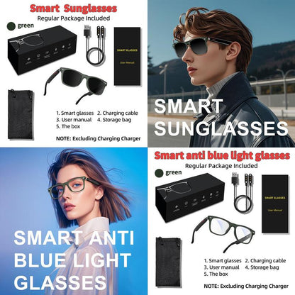 LFEBEE Smart Glasses, 1 Count Wireless-Compatible Smart Glasses with Voice Control, UV Protective Glasses for Outdoor Sports