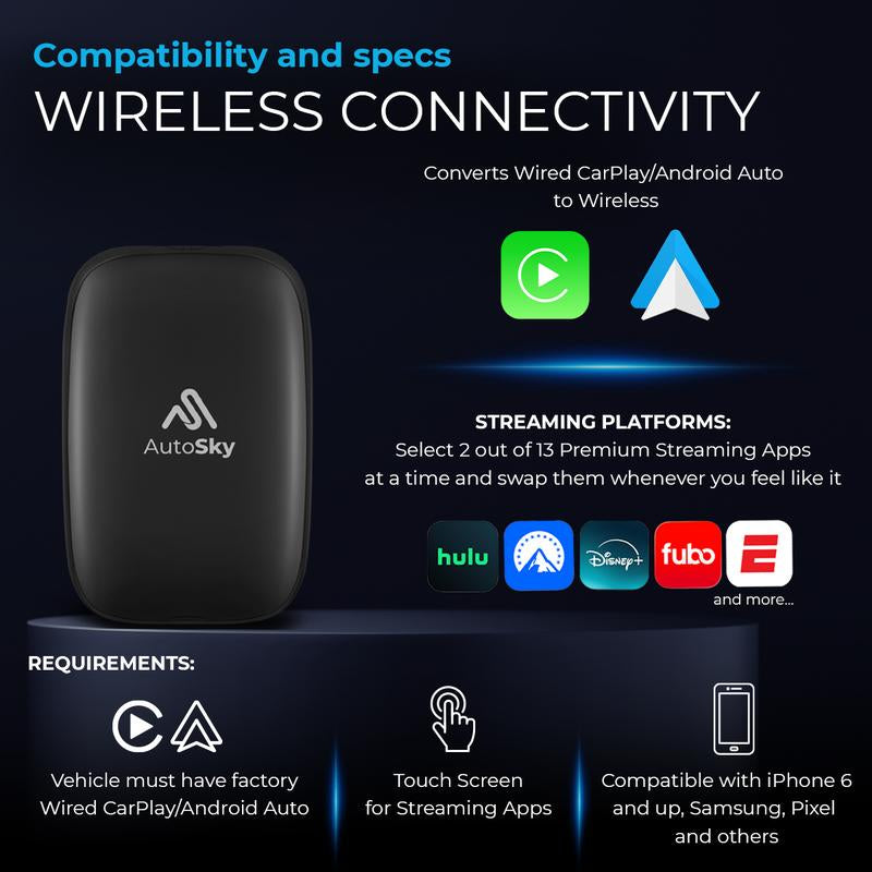 Autosky Ai Box Lite Flex - Transform Your Car'S Dashboard Screen into an Entertainment Hub