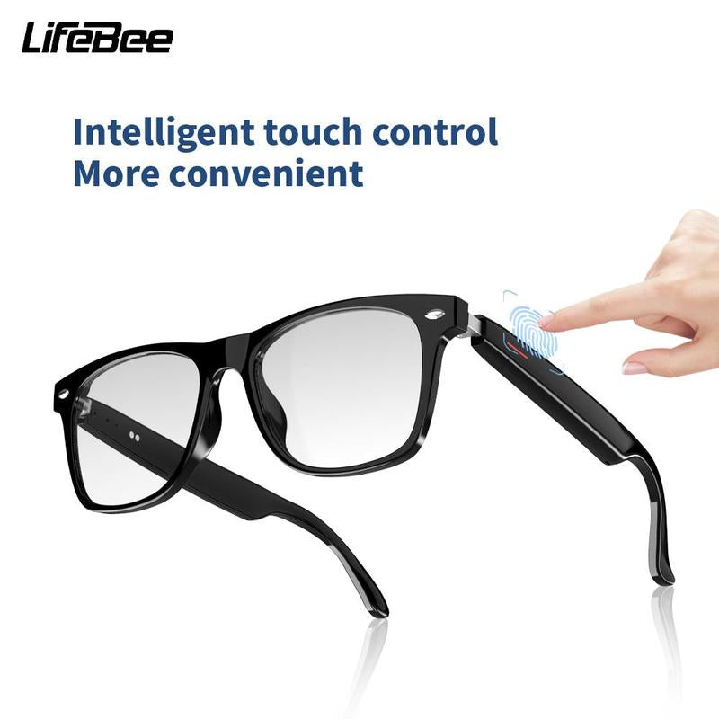 LFEBEE Smart Glasses, 1 Count Wireless-Compatible Smart Glasses with Voice Control, UV Protective Glasses for Outdoor Sports