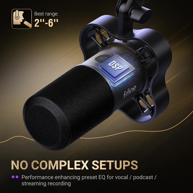 FIFINE K688Neo USB/XLR Dynamic Podcast Microphone – Pro Mic, Mute & Monitor for Streaming, Gaming, Vocal & Music Recording Audio, for PC Smartphone Mixer, Boom Arm