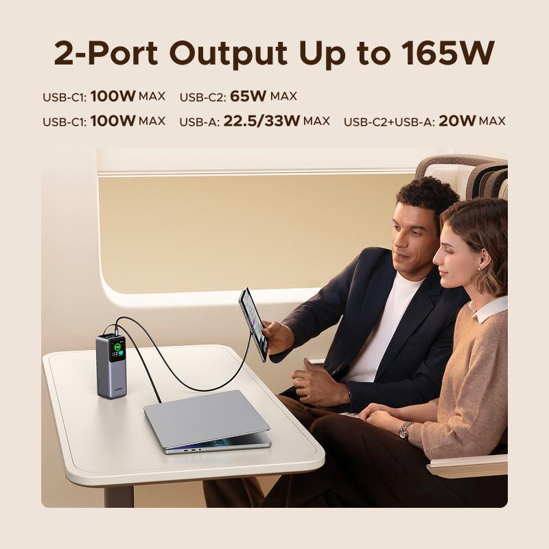 UGREEN Nexode Power Bank 20000Mah 165W with Built-In Retractable USB C Cable Laptop Travel Portable Charger, 100W Input, Fast Charging for Macbook Pro/Air/Iphone 17 16/Ipad Pro/Galaxy S25 Ultra/Dell/Hp and More ,Tiktokshopjumpstartsale